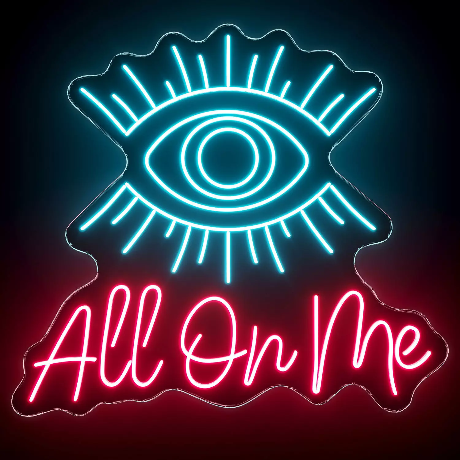 All Eyes On Me Neon Sign 3D model