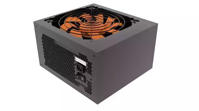 Black Power Supply Unit 3D model