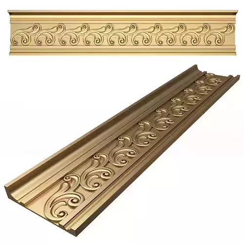 Cornice Decoration Molding 011 Low-poly 3D model