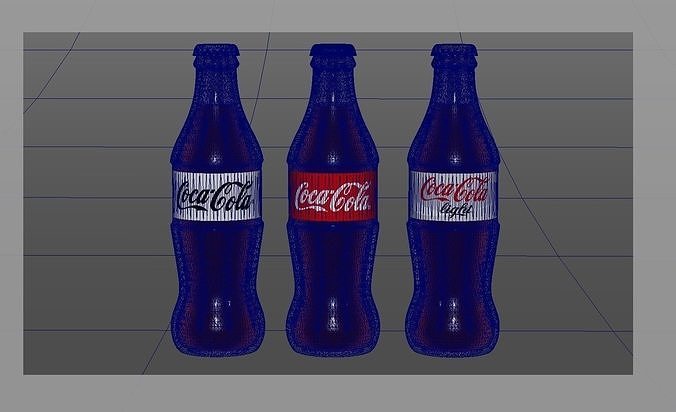 Coca Cola bottle 3D model 2