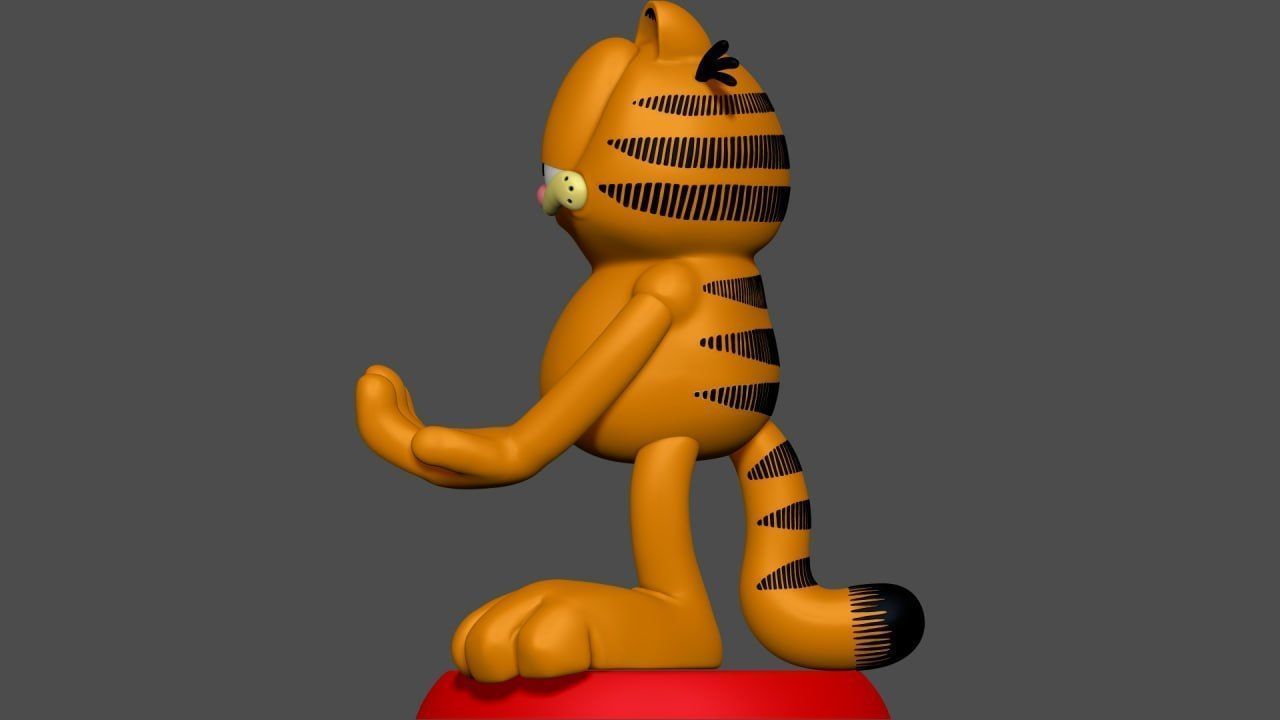 Garfield - Joystick And Phone Holder 3D print model_3
