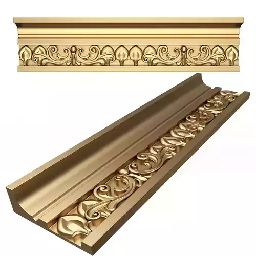 Cornice Decoration Molding 012 Low-poly 3D model