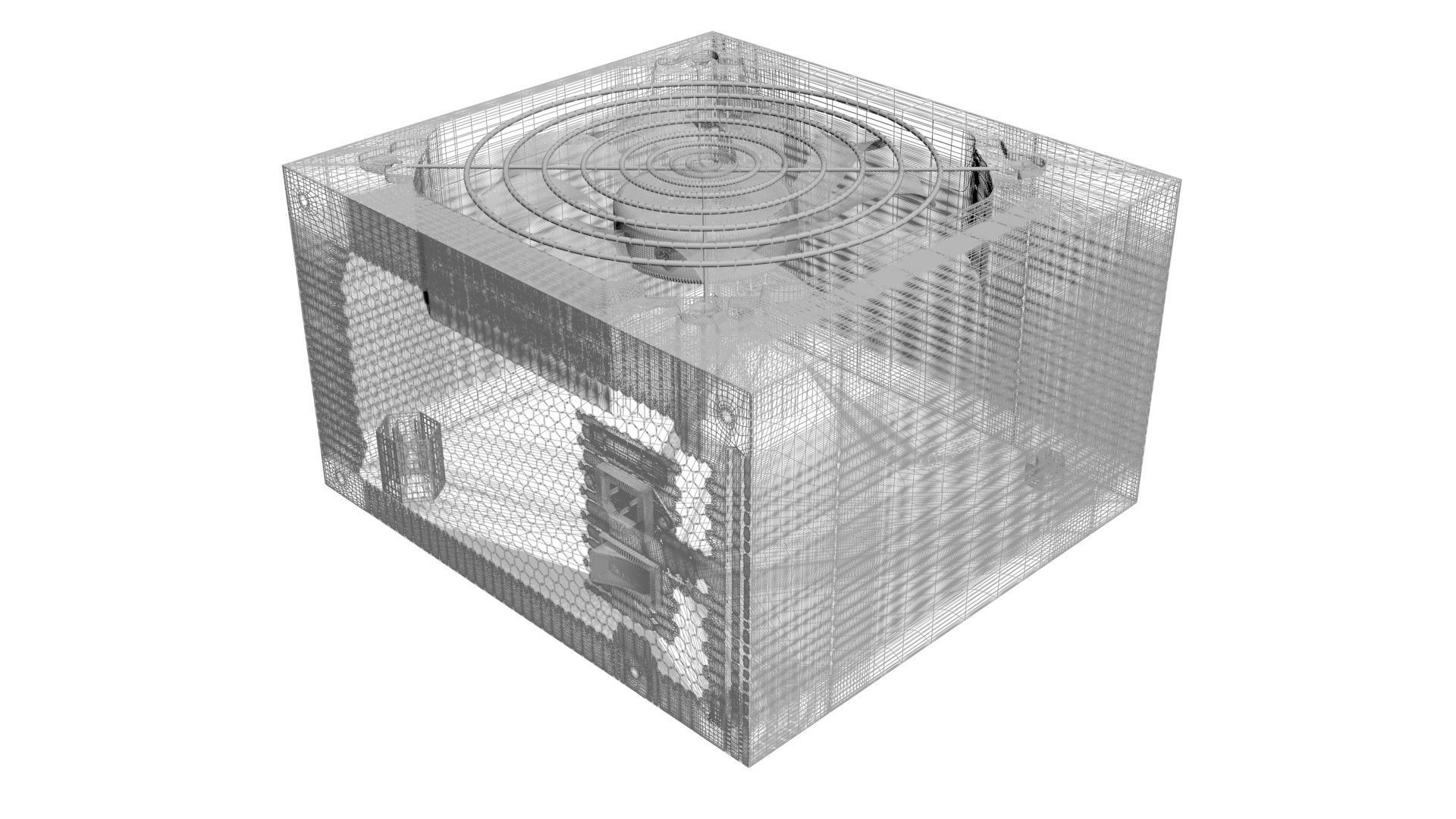 Black Power Supply Unit 3D model_12