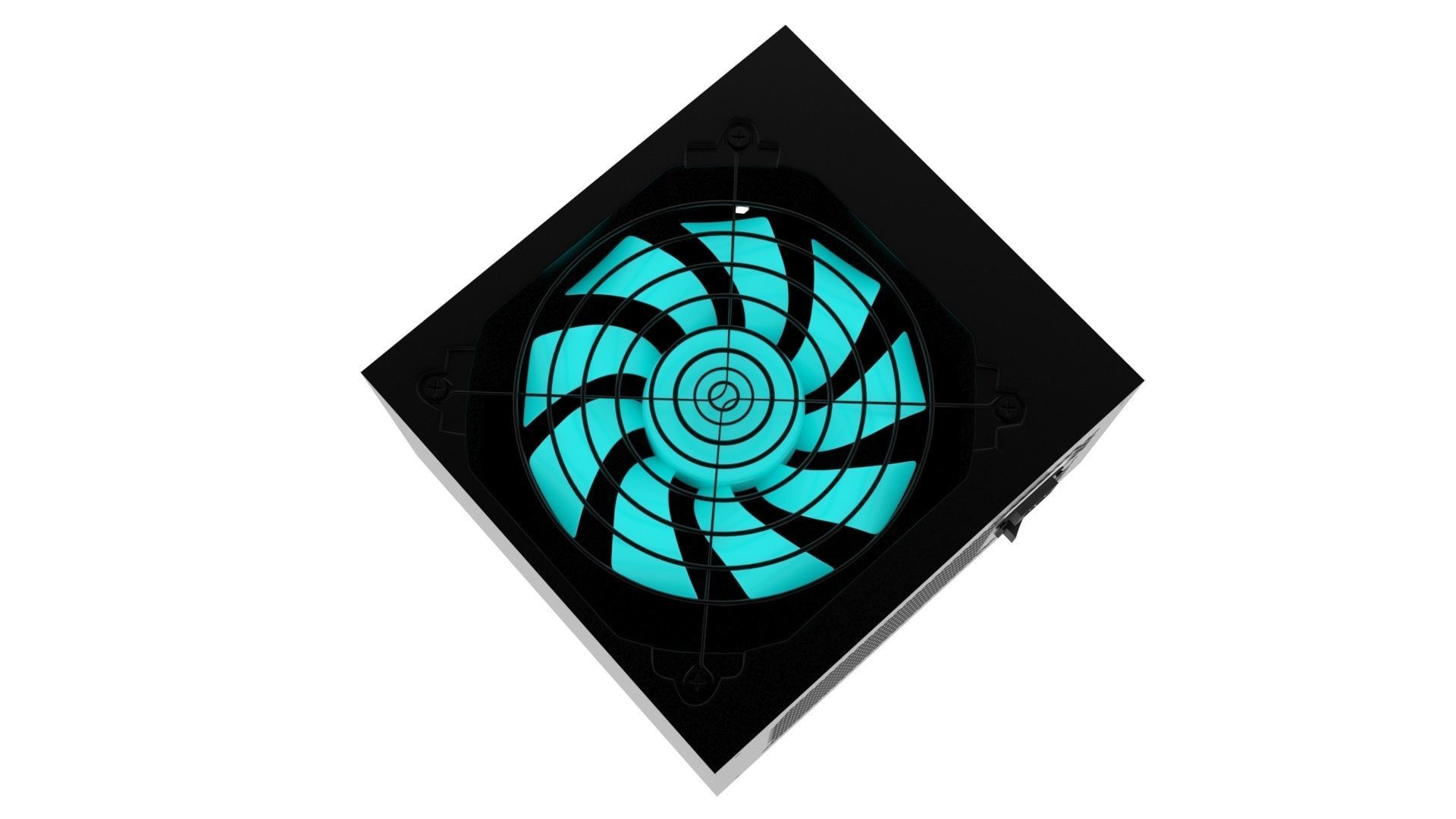 Black Power Supply Unit 3D model_3