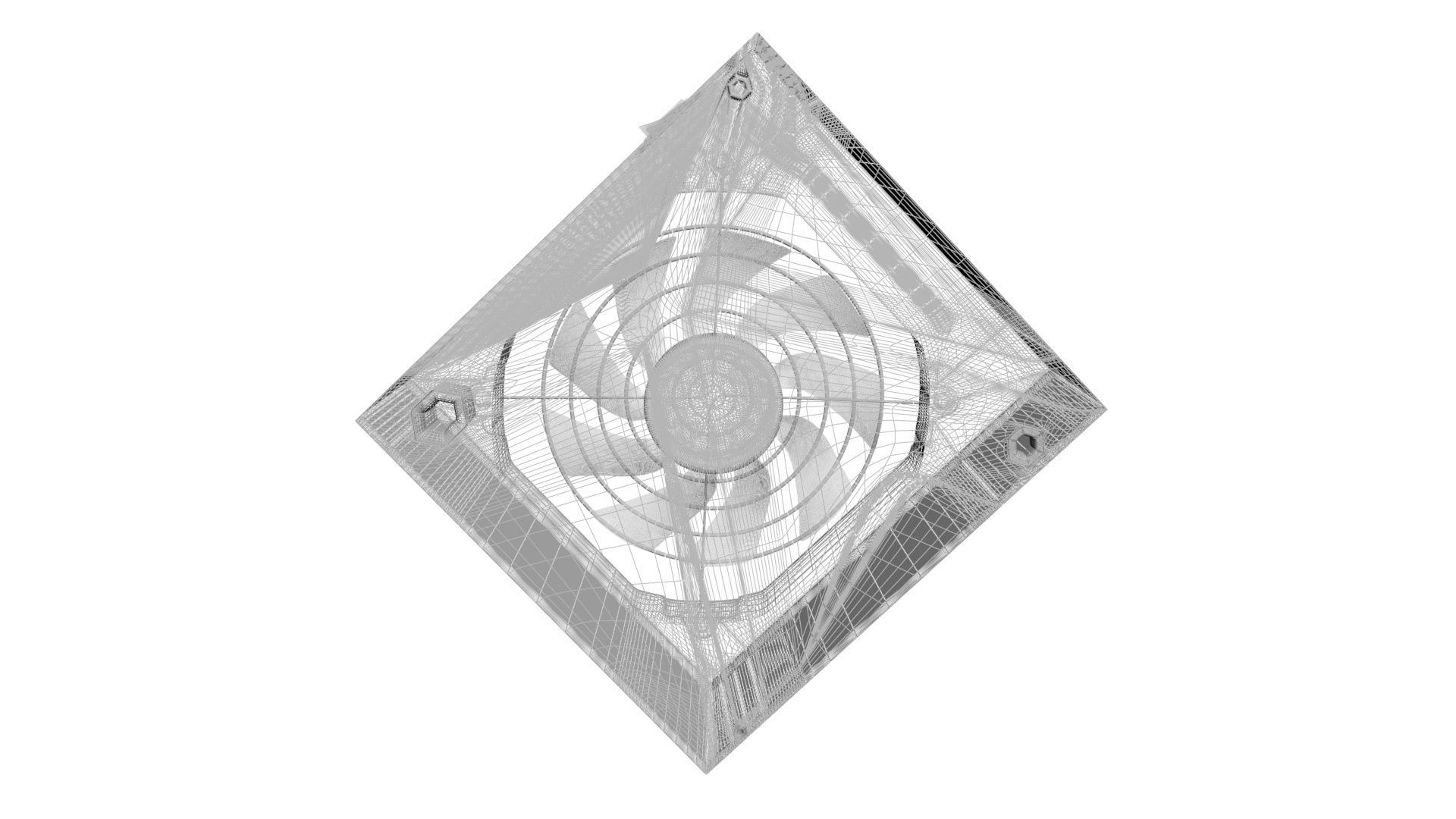 Black Power Supply Unit 3D model_16