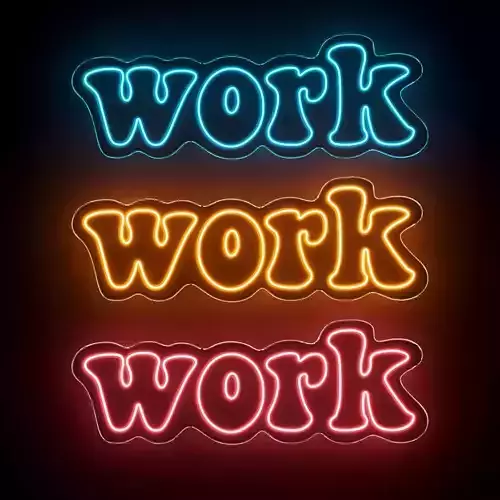 Work Neon Sign