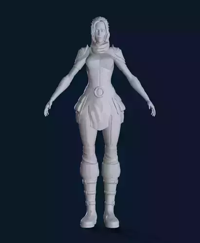 High poly 3D Enchantress 3D model 