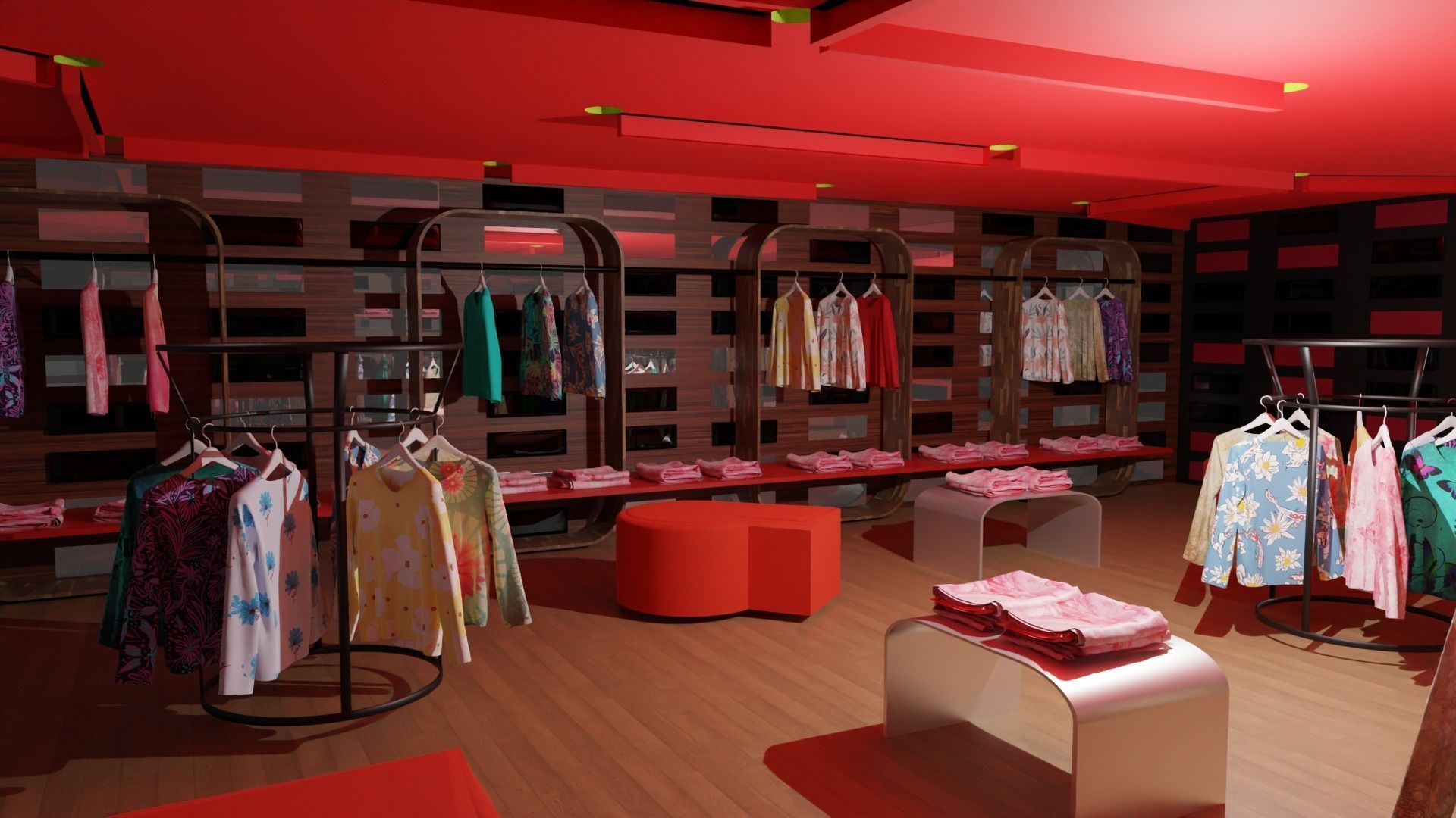 Clothing Store interior  Low-poly 3D model_5