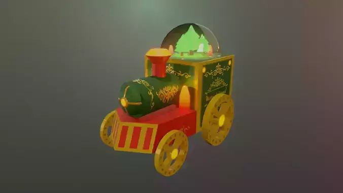 Christmas cart with glass ball