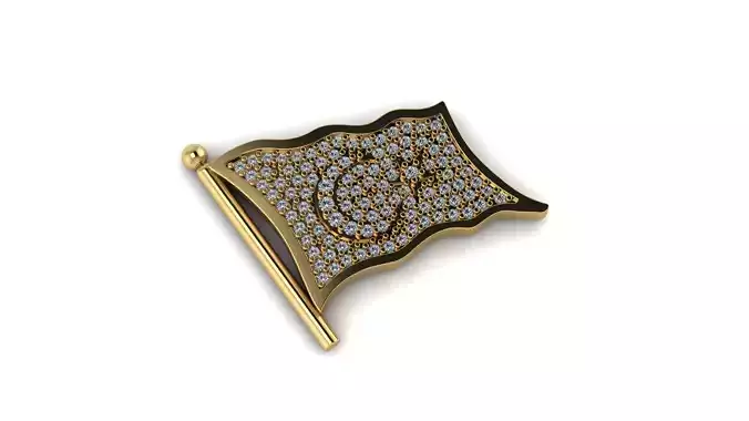 Flag Brooch