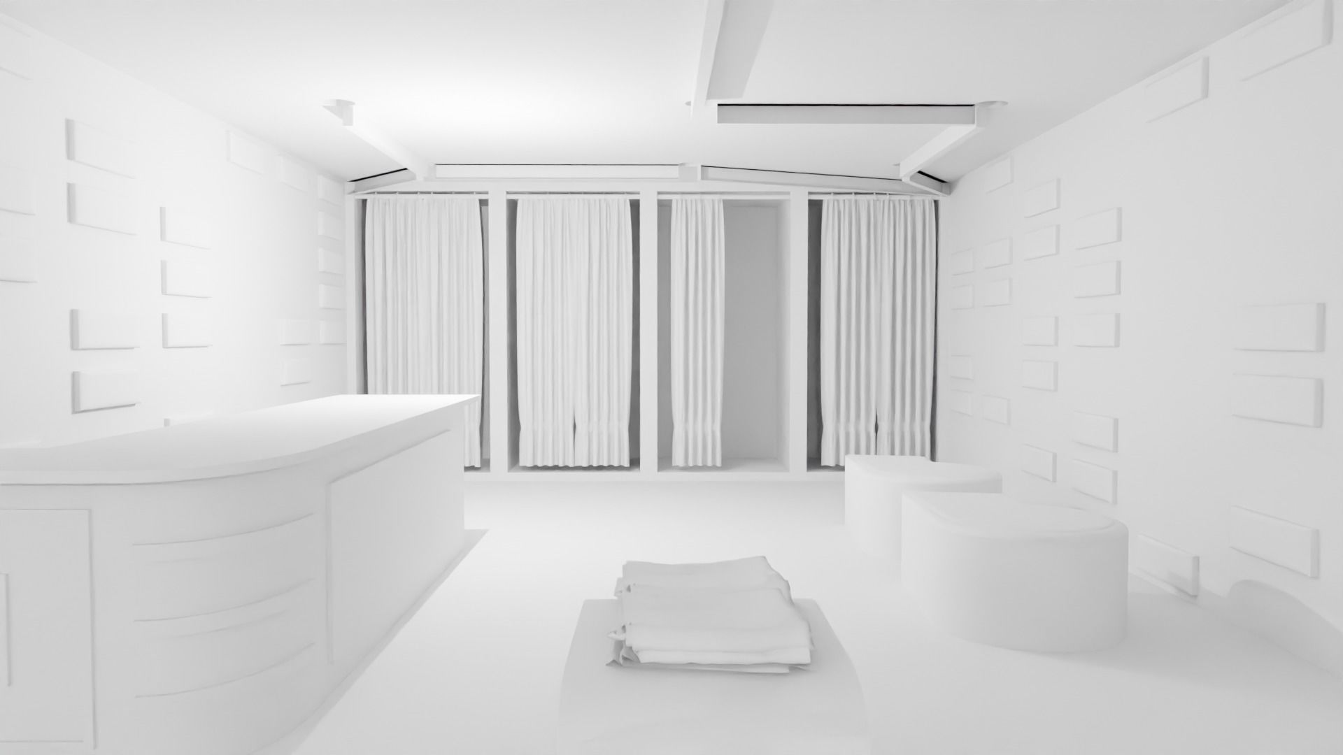 Clothing Store interior  Low-poly 3D model_4