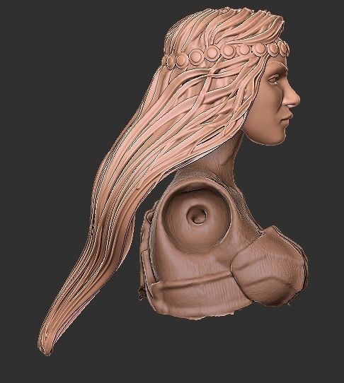 Crysania Mythic Legions Head 3D print model_5
