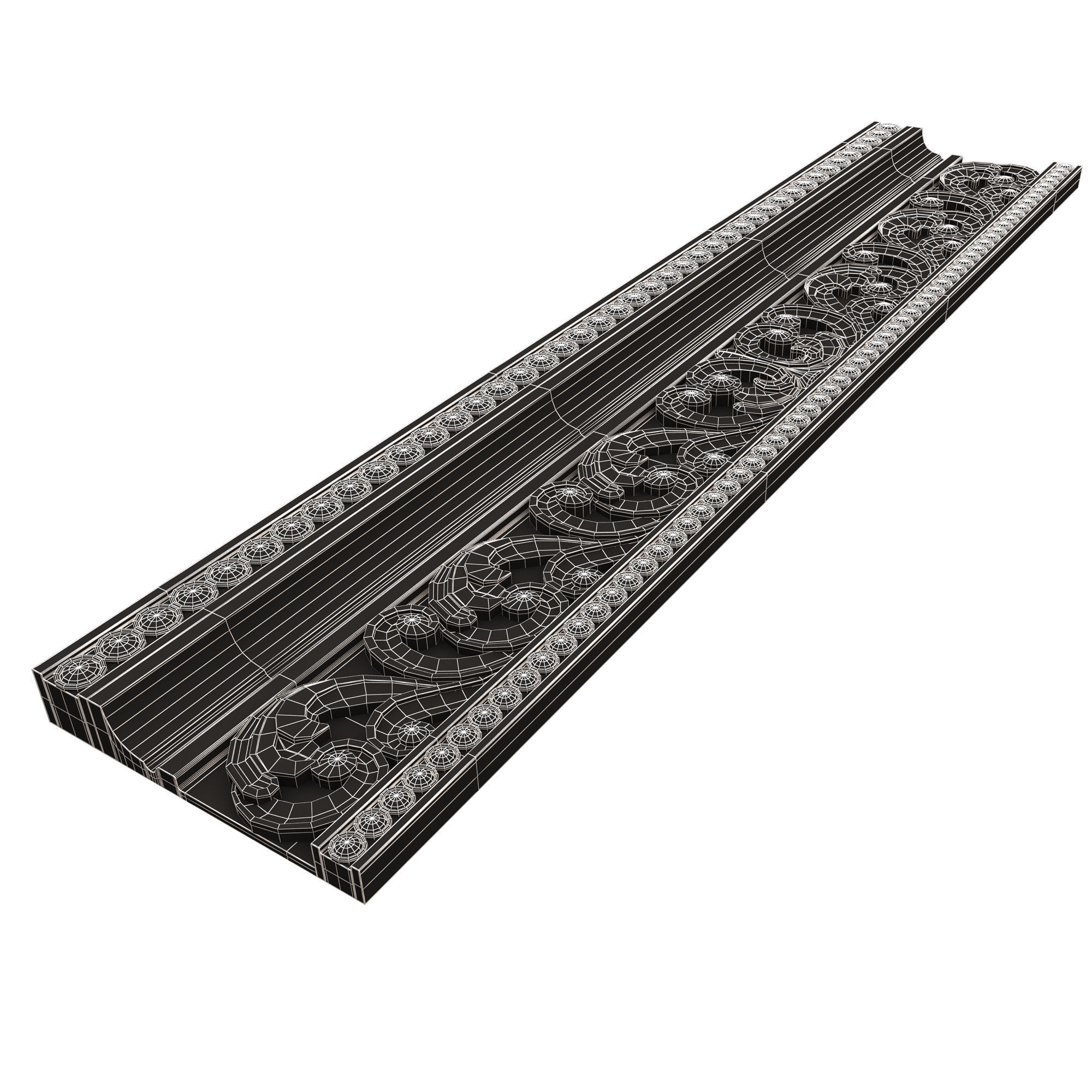Cornice Decoration Molding 013 Low-poly 3D model_17