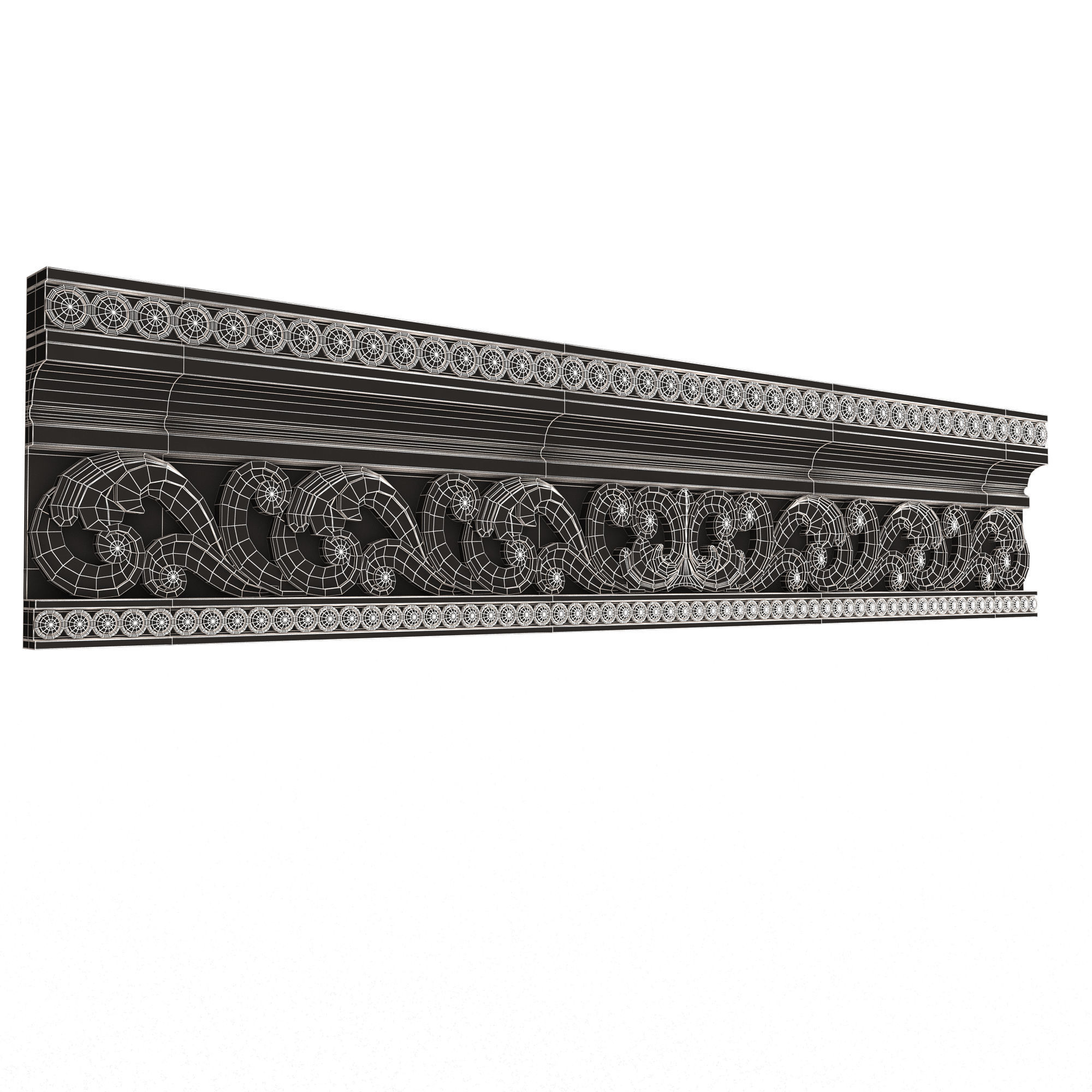 Cornice Decoration Molding 013 Low-poly 3D model_15