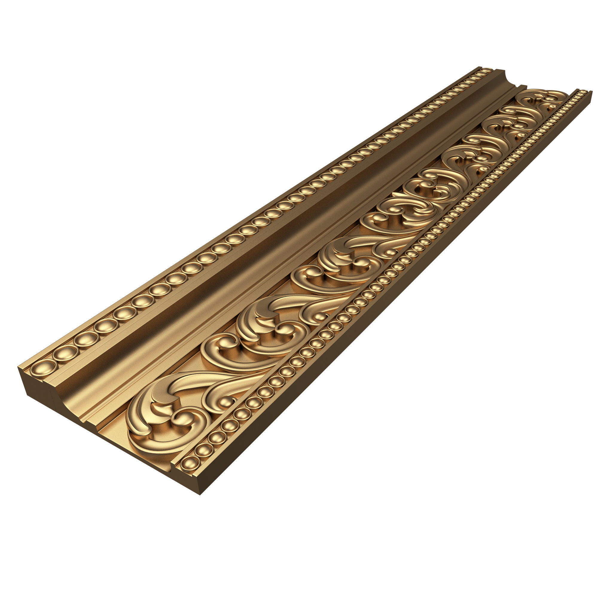 Cornice Decoration Molding 013 Low-poly 3D model_5