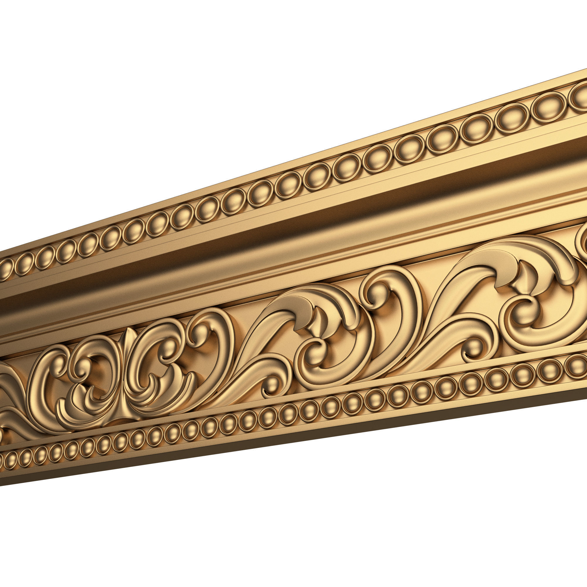 Cornice Decoration Molding 013 Low-poly 3D model_4