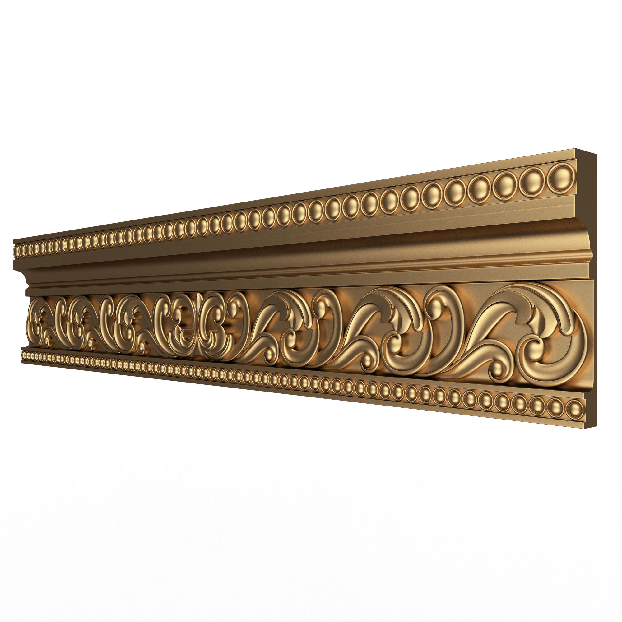 Cornice Decoration Molding 013 Low-poly 3D model_2