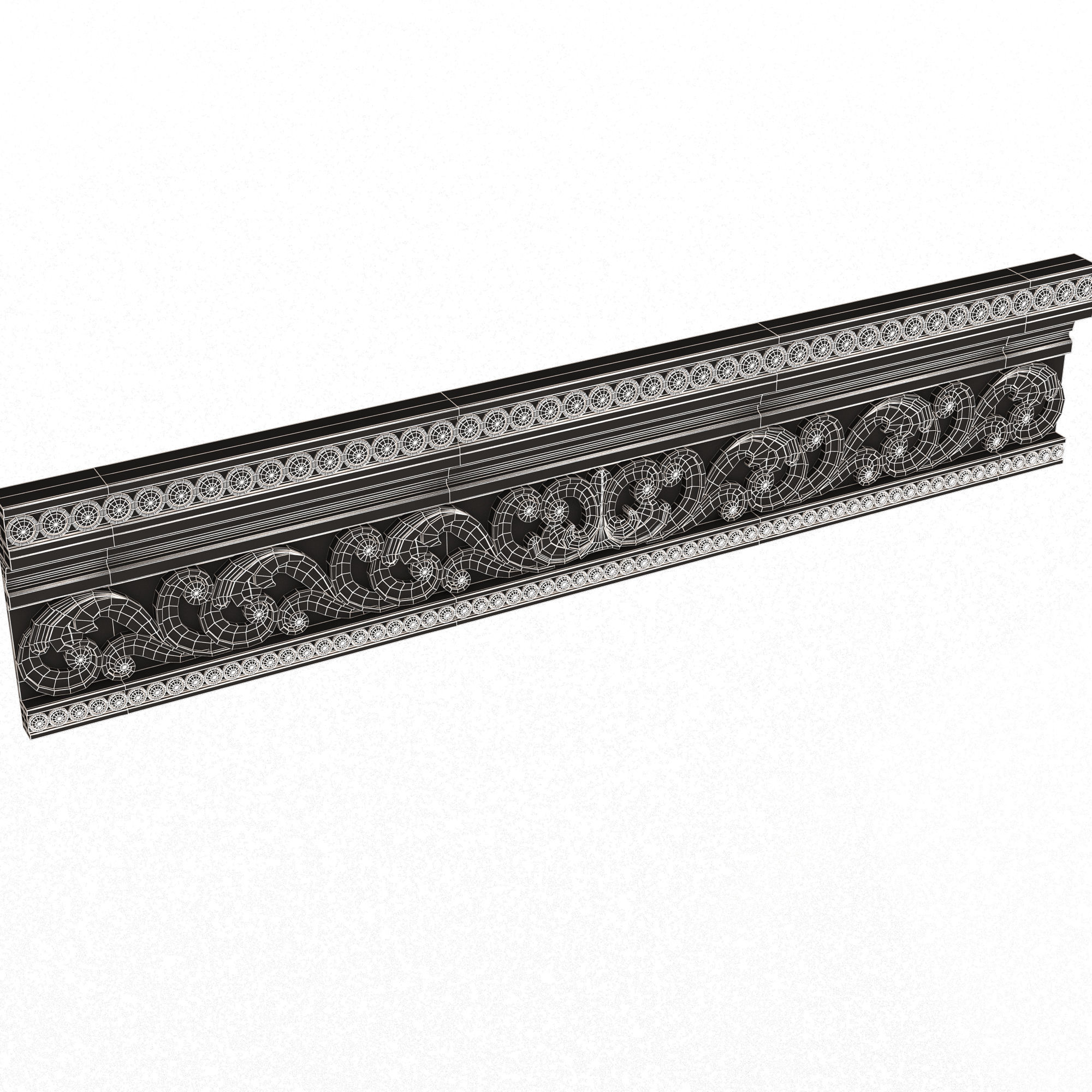 Cornice Decoration Molding 013 Low-poly 3D model_13