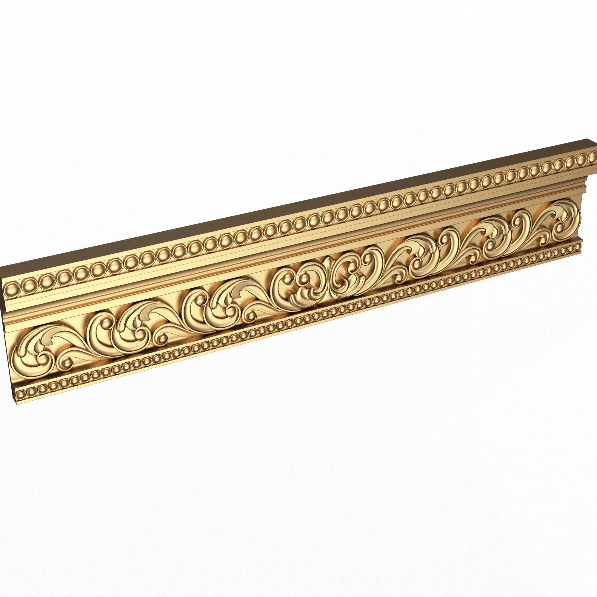Cornice Decoration Molding 013 Low-poly 3D model_1