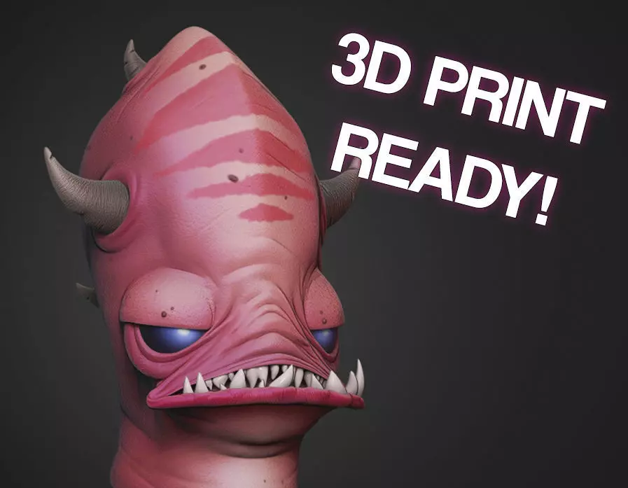 Alien - Stylized Bust 3D print model_0