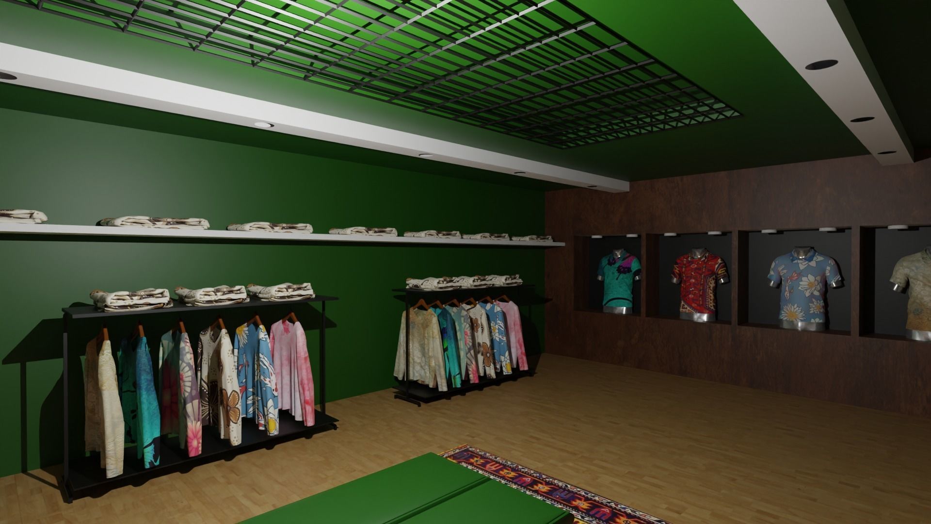 Clothing Store interior  Low-poly 3D model_5