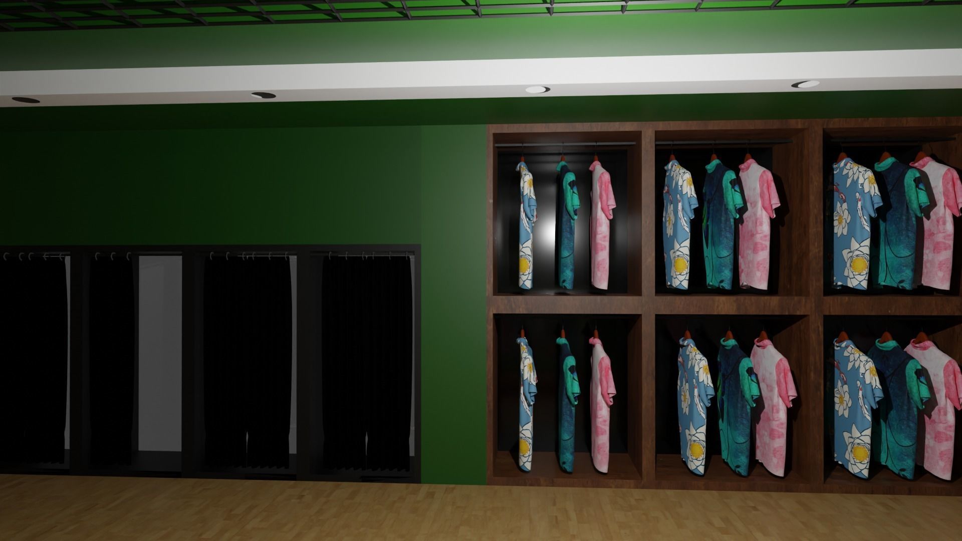 Clothing Store interior  Low-poly 3D model_4