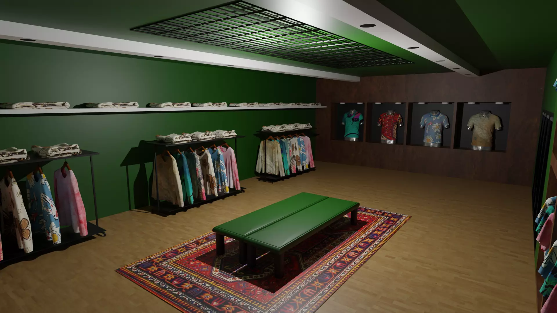 Clothing Store interior  Low-poly 3D model_0