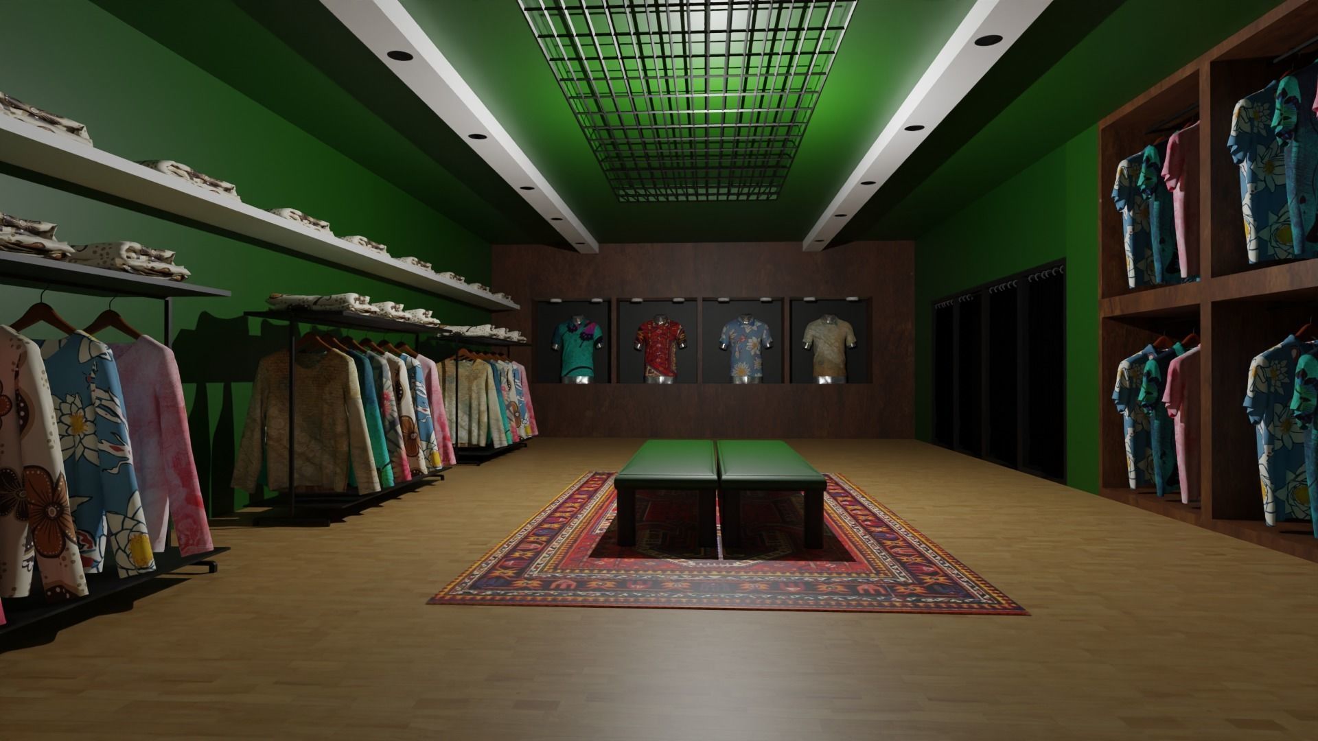 Clothing Store interior  Low-poly 3D model_3
