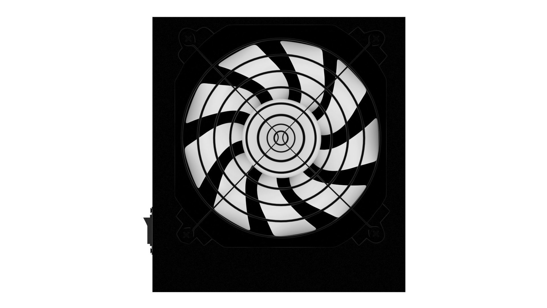 Black Power Supply Unit 3D model_6