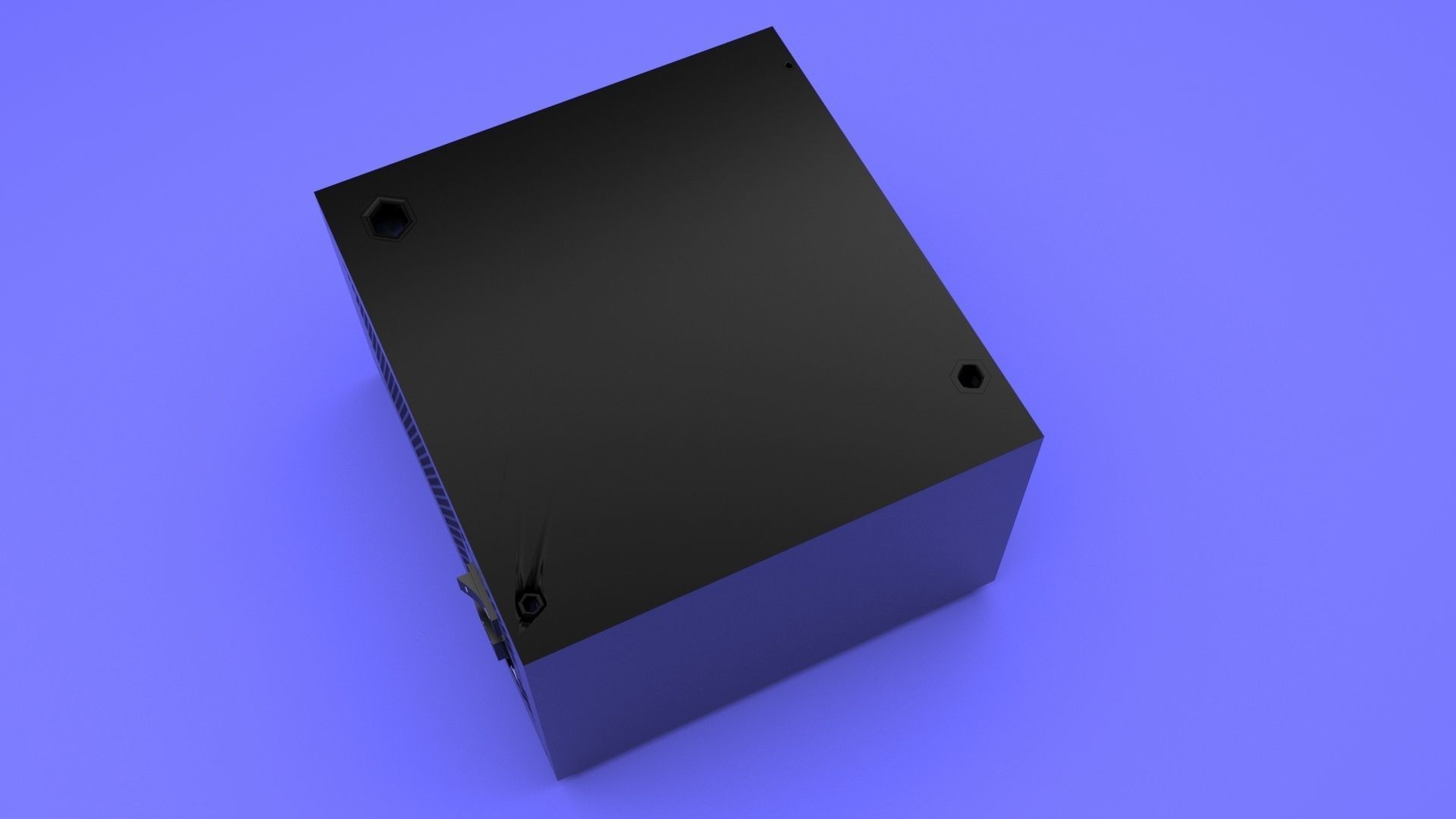 Black Power Supply Unit 3D model_23