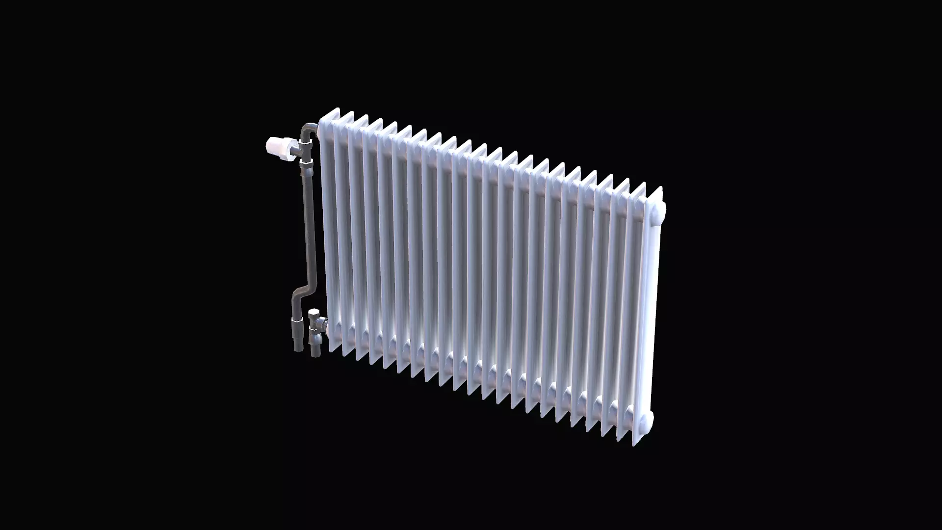 Radiator  Low-poly 3D model_0