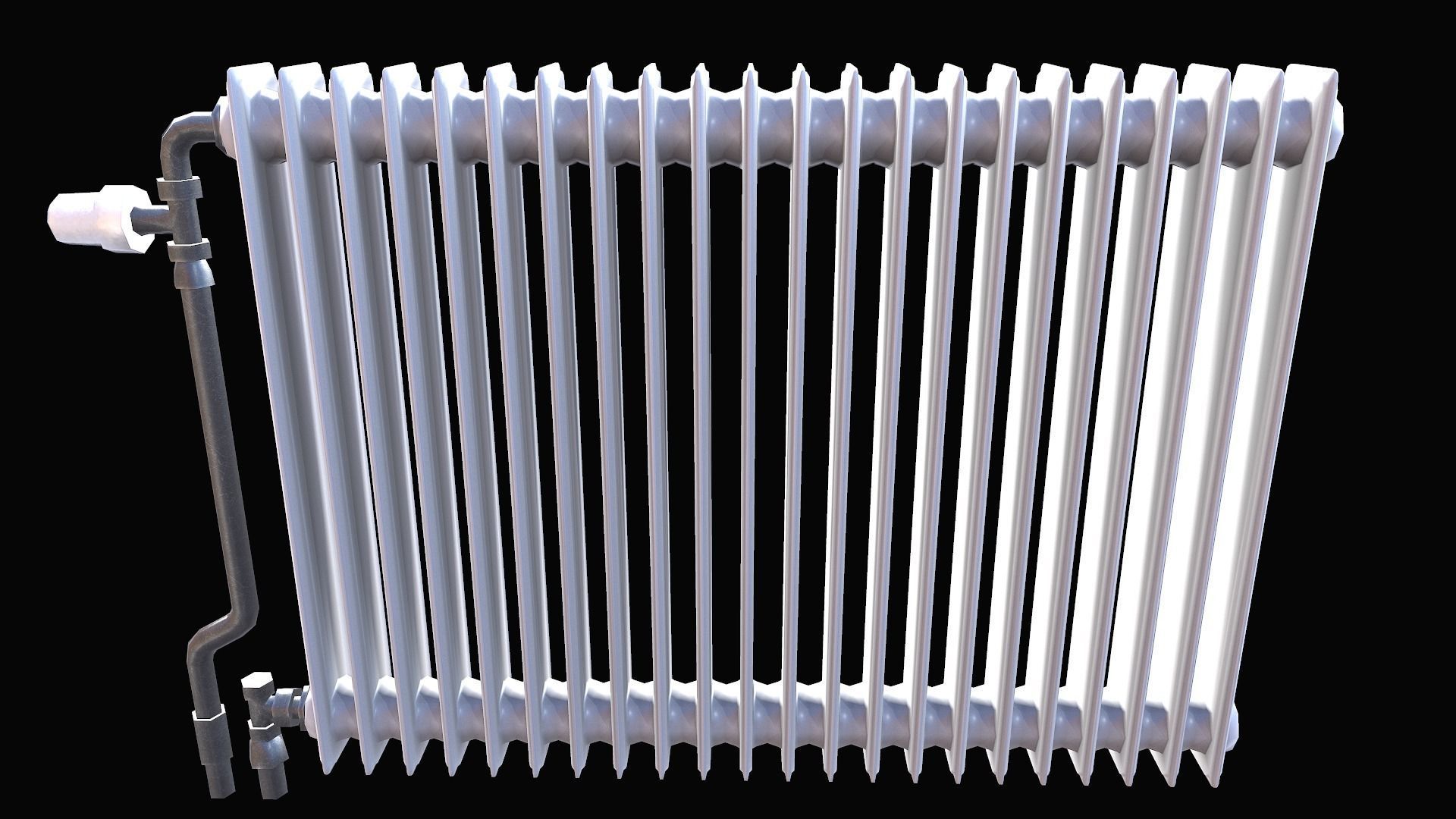 Radiator  Low-poly 3D model_1