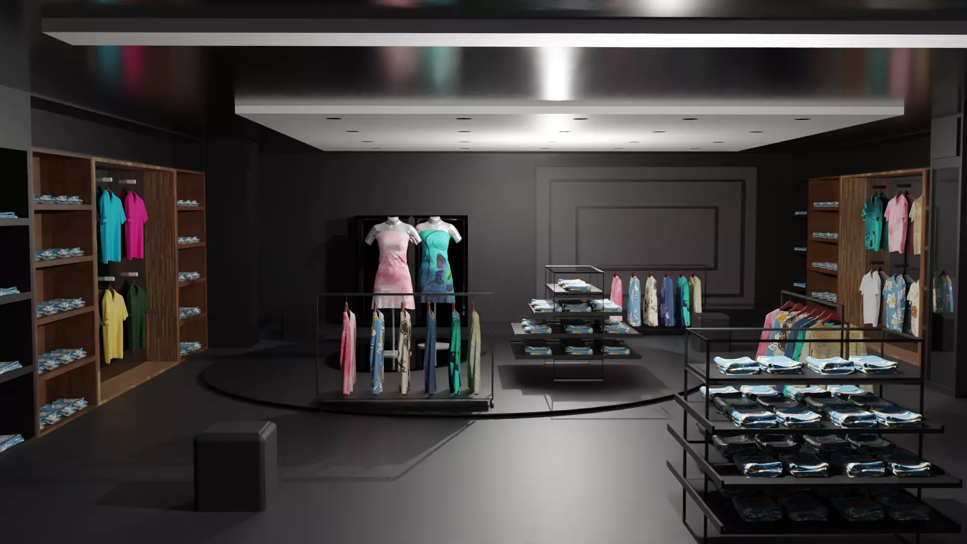 Clothing Store interior Low-poly 3D model