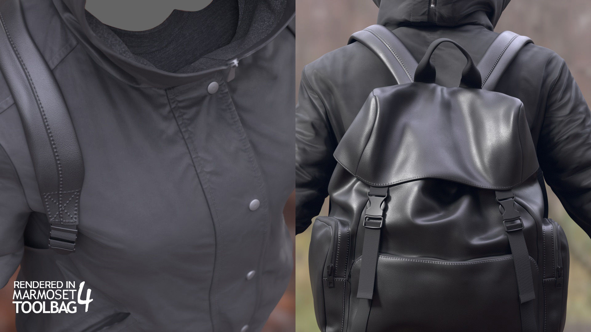 Female Autumn Outfit 2 Low-poly 3D model_8