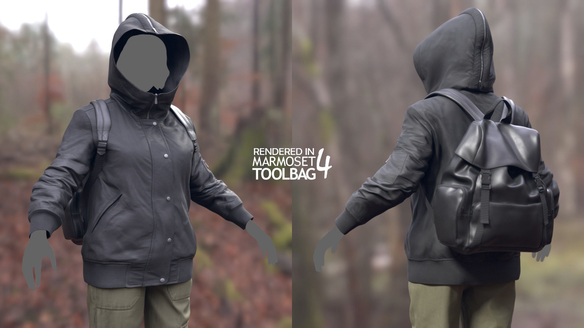 Female Autumn Outfit 2 Low-poly 3D model_3