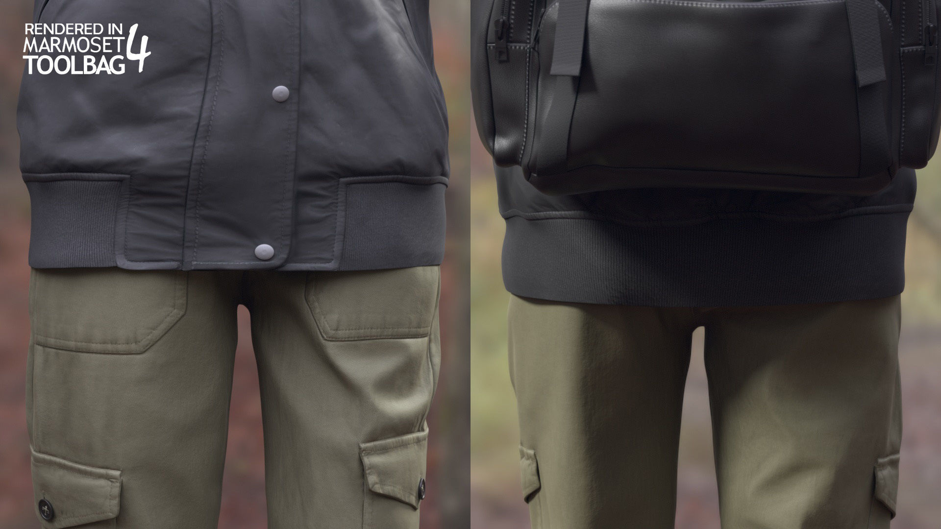 Female Autumn Outfit 2 Low-poly 3D model_10