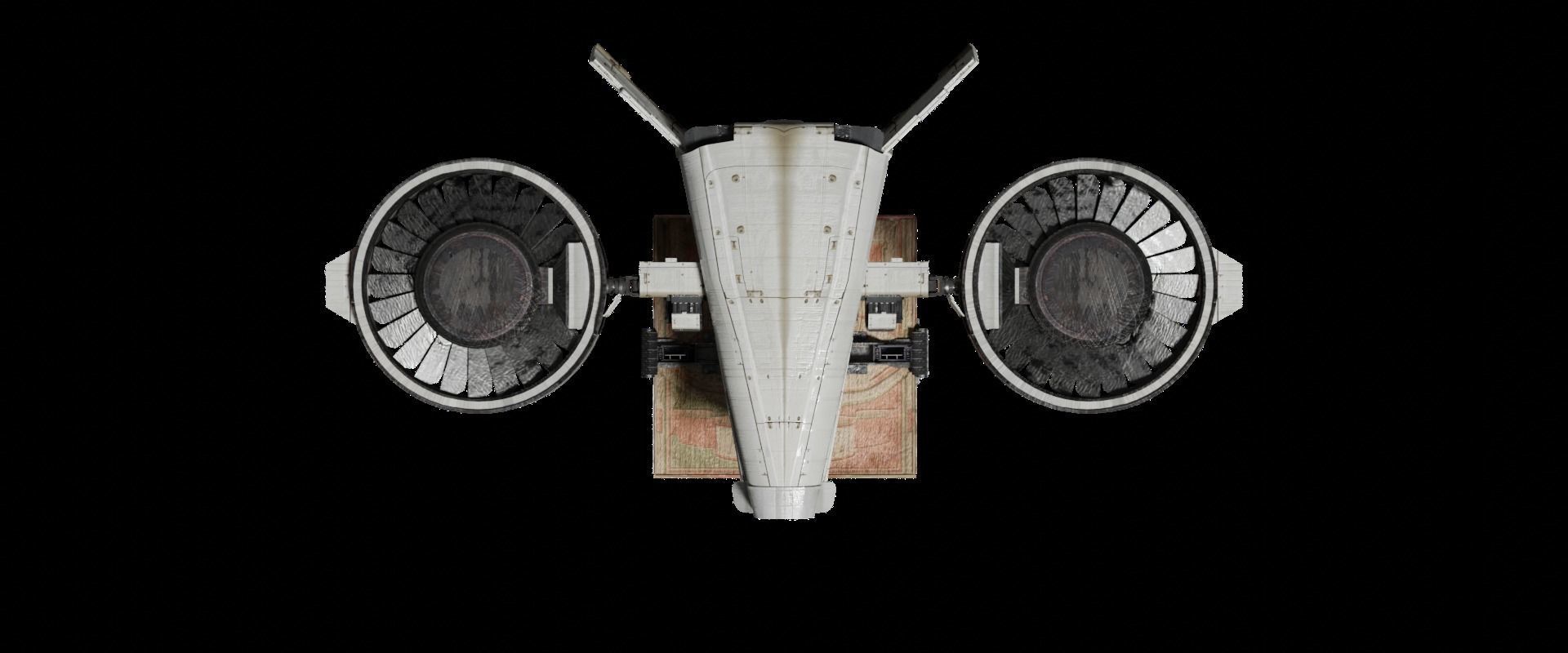 Sci fi delivery drone 3D model_3