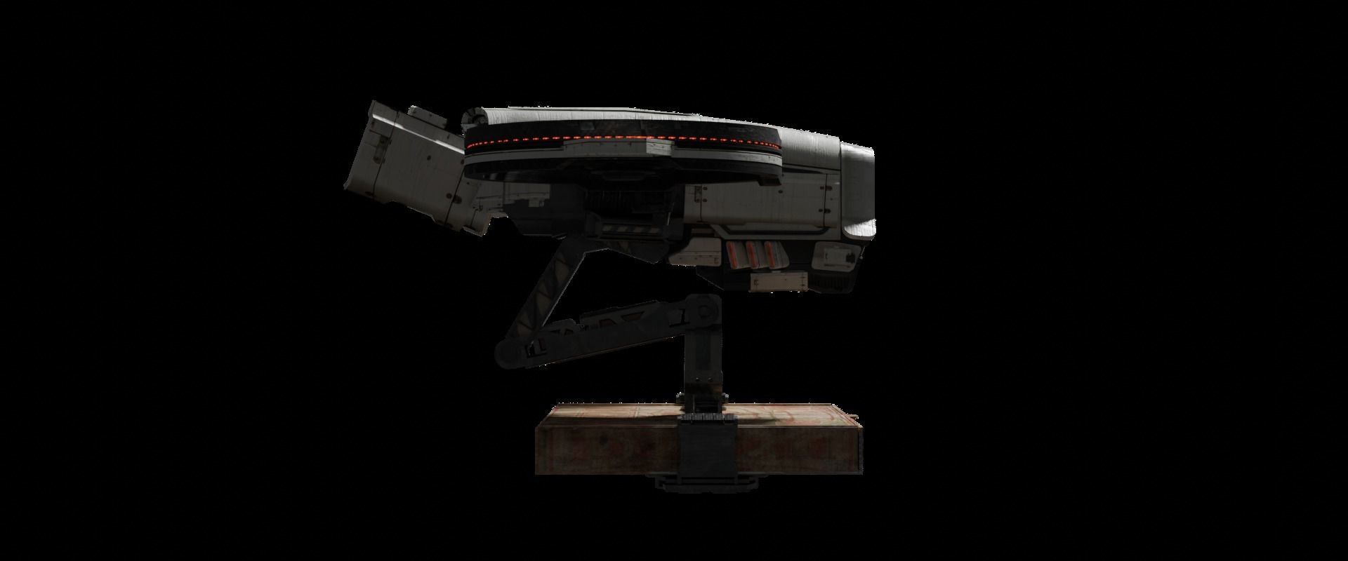 Sci fi delivery drone 3D model_4