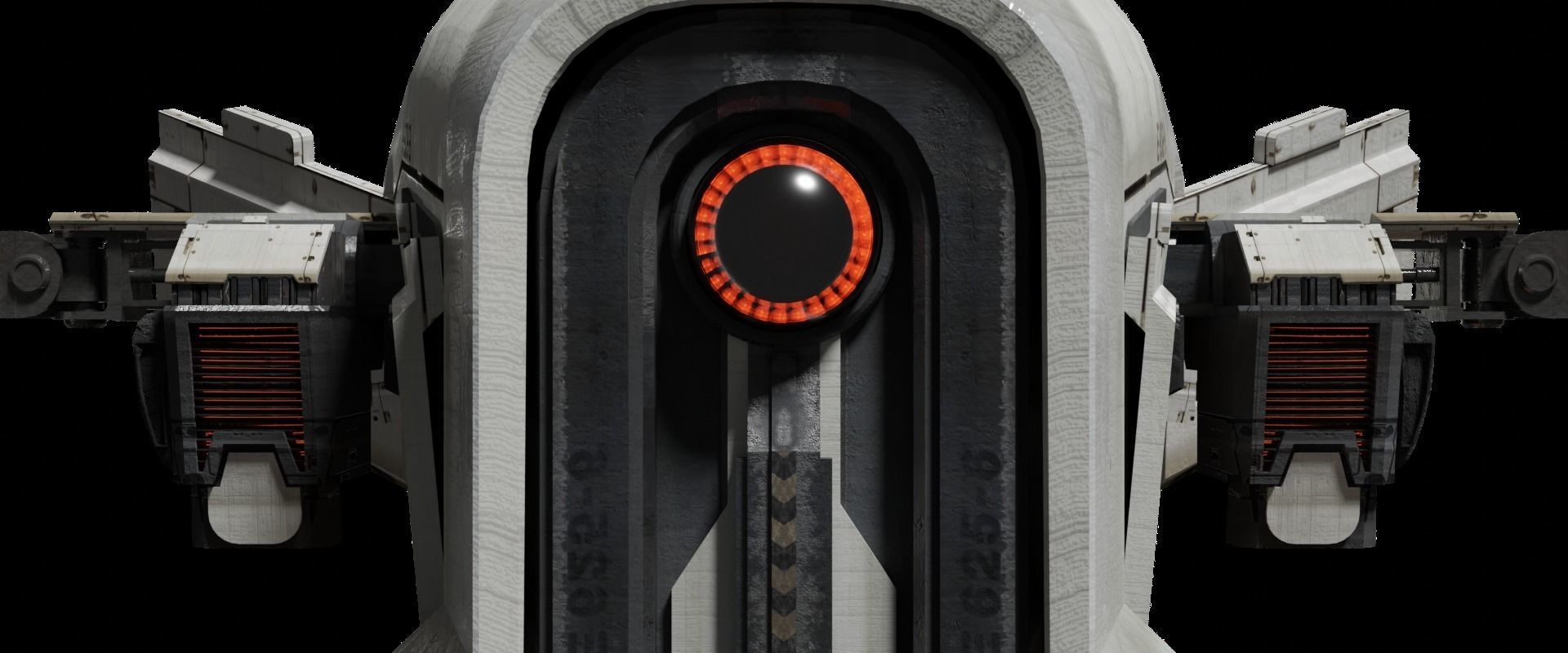 Sci fi delivery drone 3D model_5