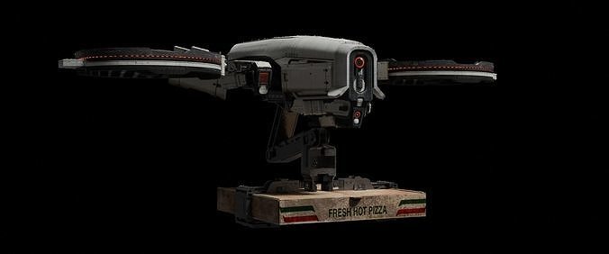Sci fi delivery drone 3D model