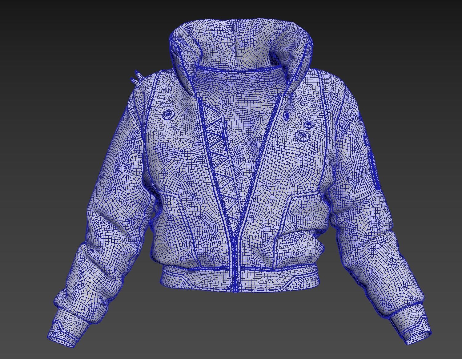 Bomber Jacket Female Sci-Fi 3D model_6