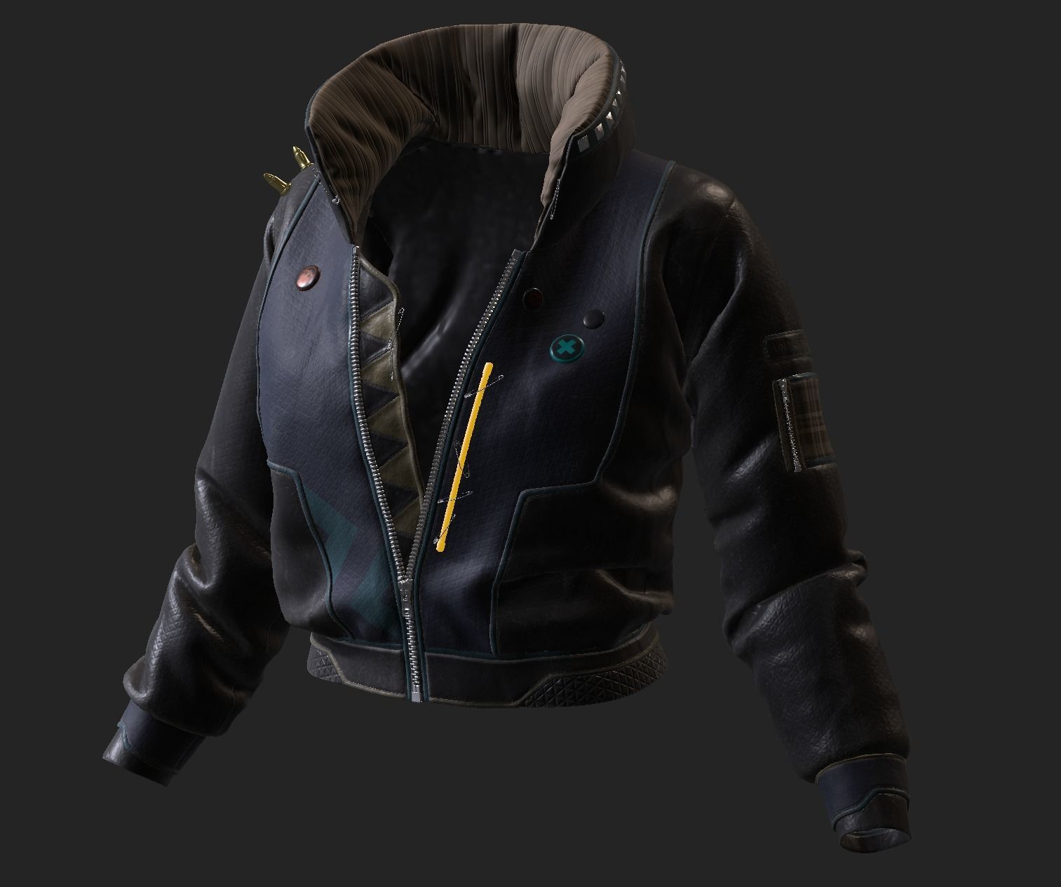 Bomber Jacket Female Sci-Fi 3D model_3