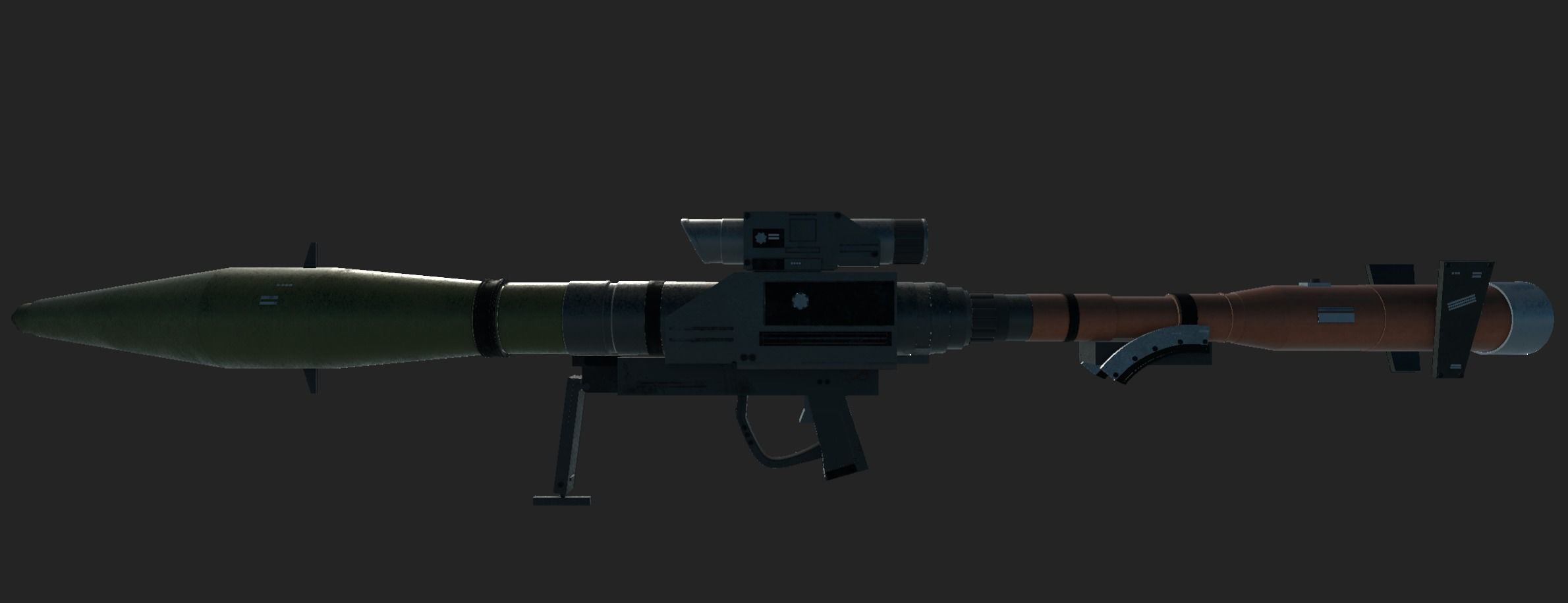 Launcher Gun 3D model_2