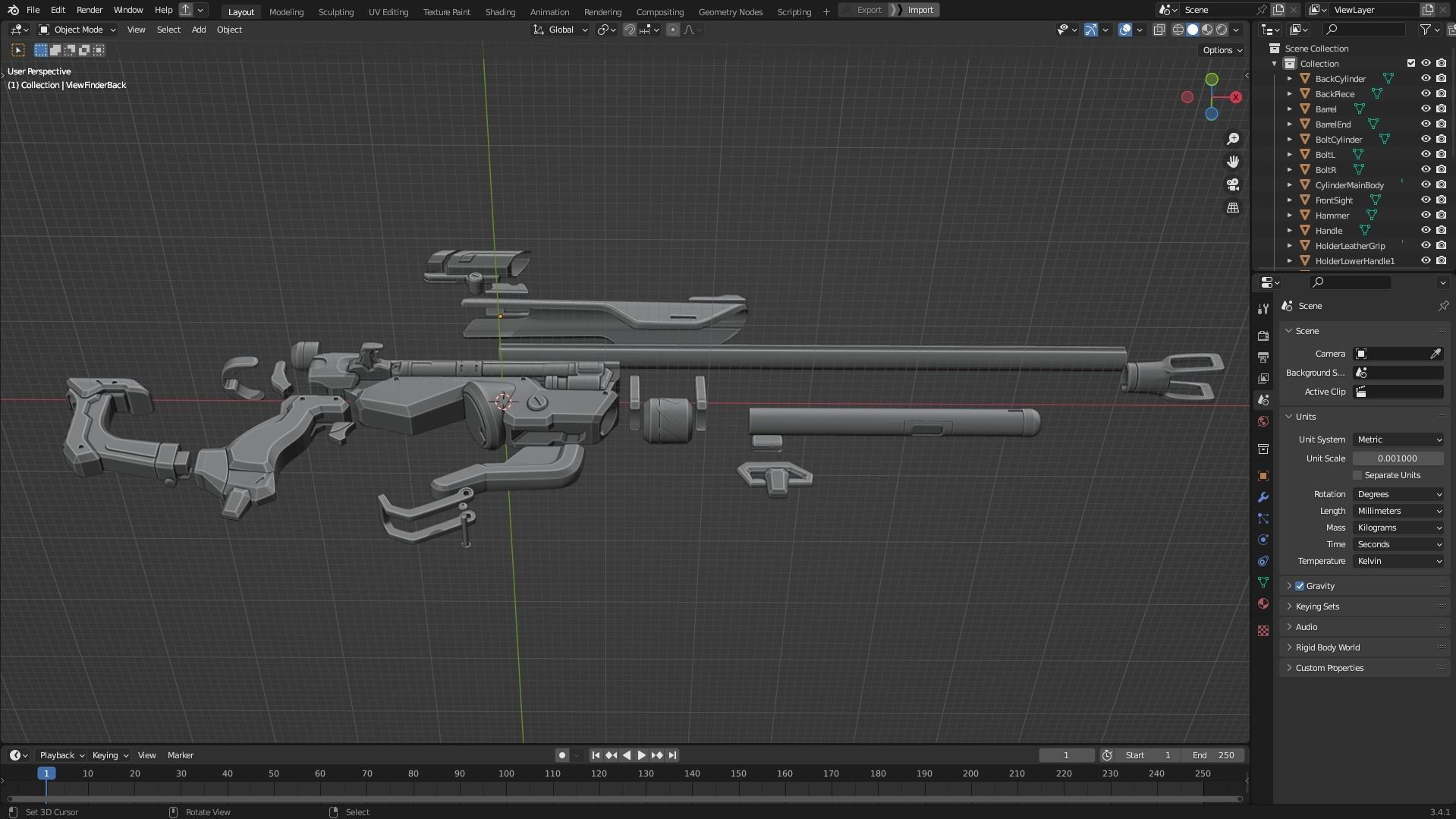 Overwatch Ana Biotic Rifle for Cosplay 3D print model_13