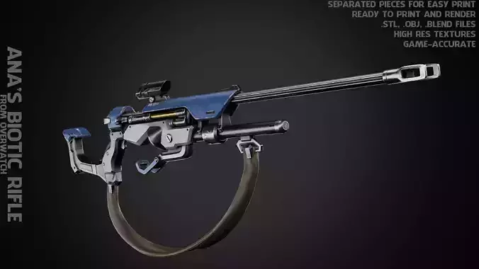 Overwatch Ana Biotic Rifle for Cosplay 3D print model