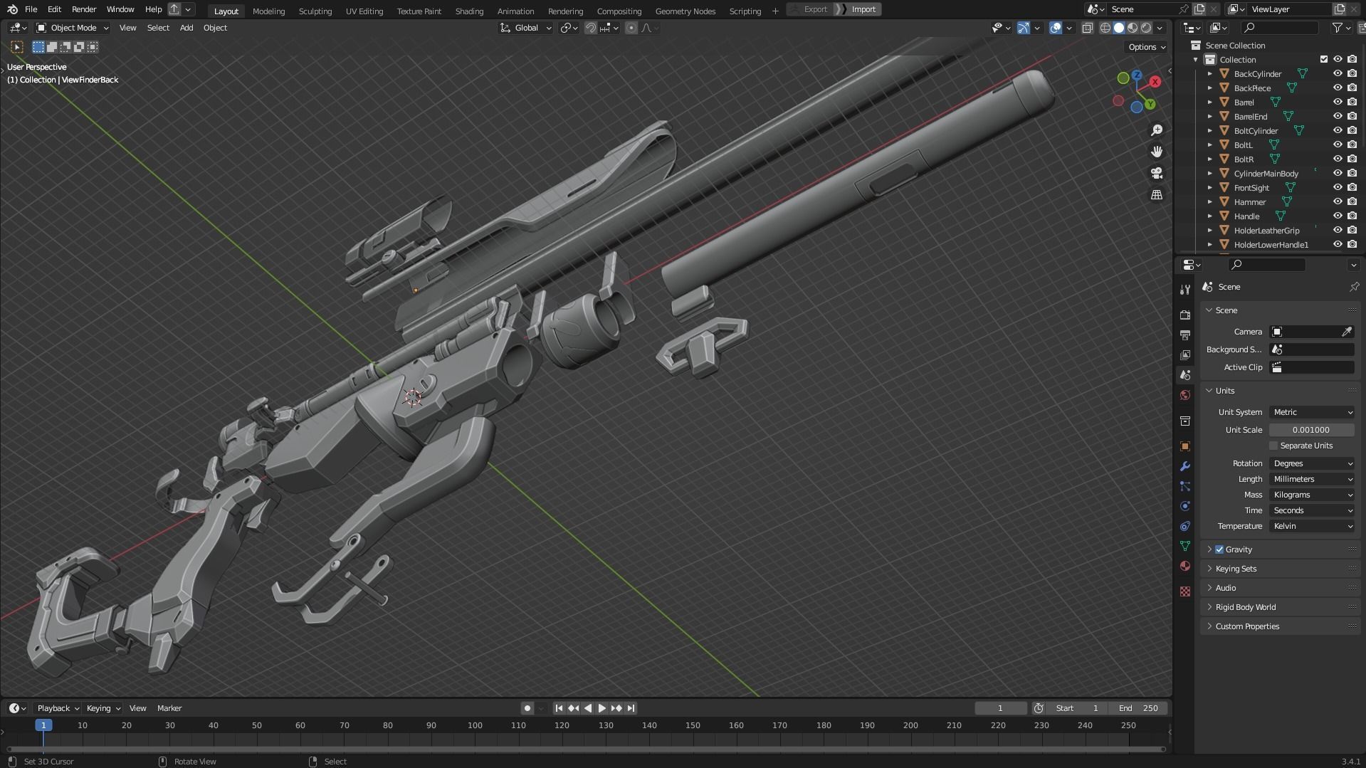 Overwatch Ana Biotic Rifle for Cosplay 3D print model_14