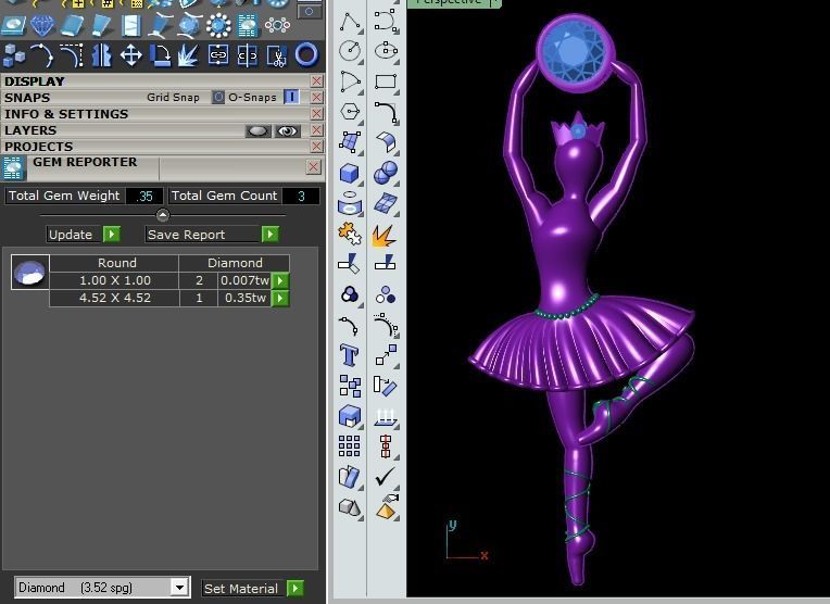 Ballerina necklace 3D print model_15
