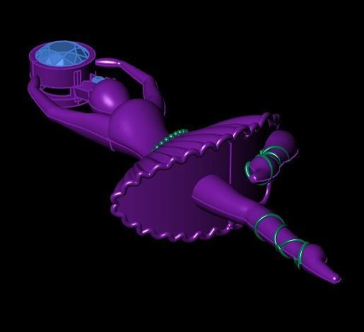 Ballerina necklace 3D print model_5