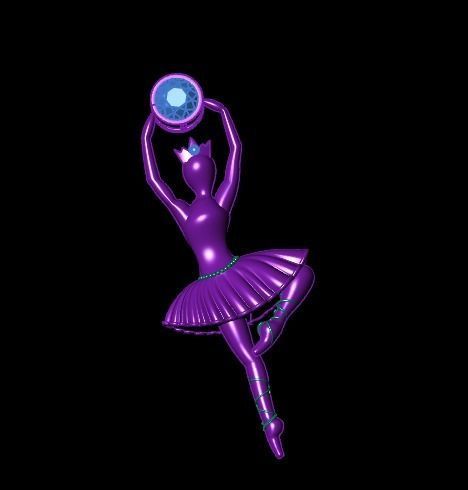 Ballerina necklace 3D print model_3