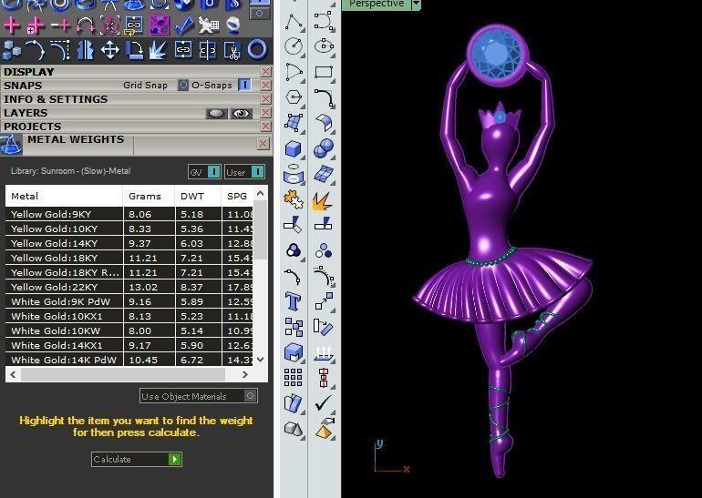 Ballerina necklace 3D print model_16